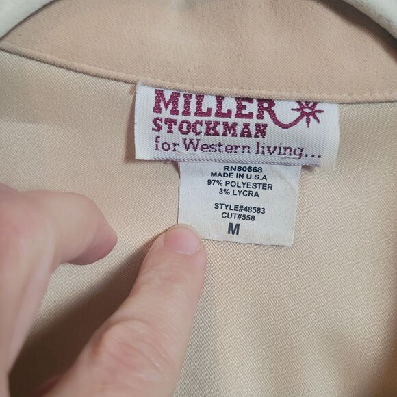 Miller Stockman Vintage Western Blazer Women's Medium M Tan Cowgirl Ranch USA - Picture 10 of 13